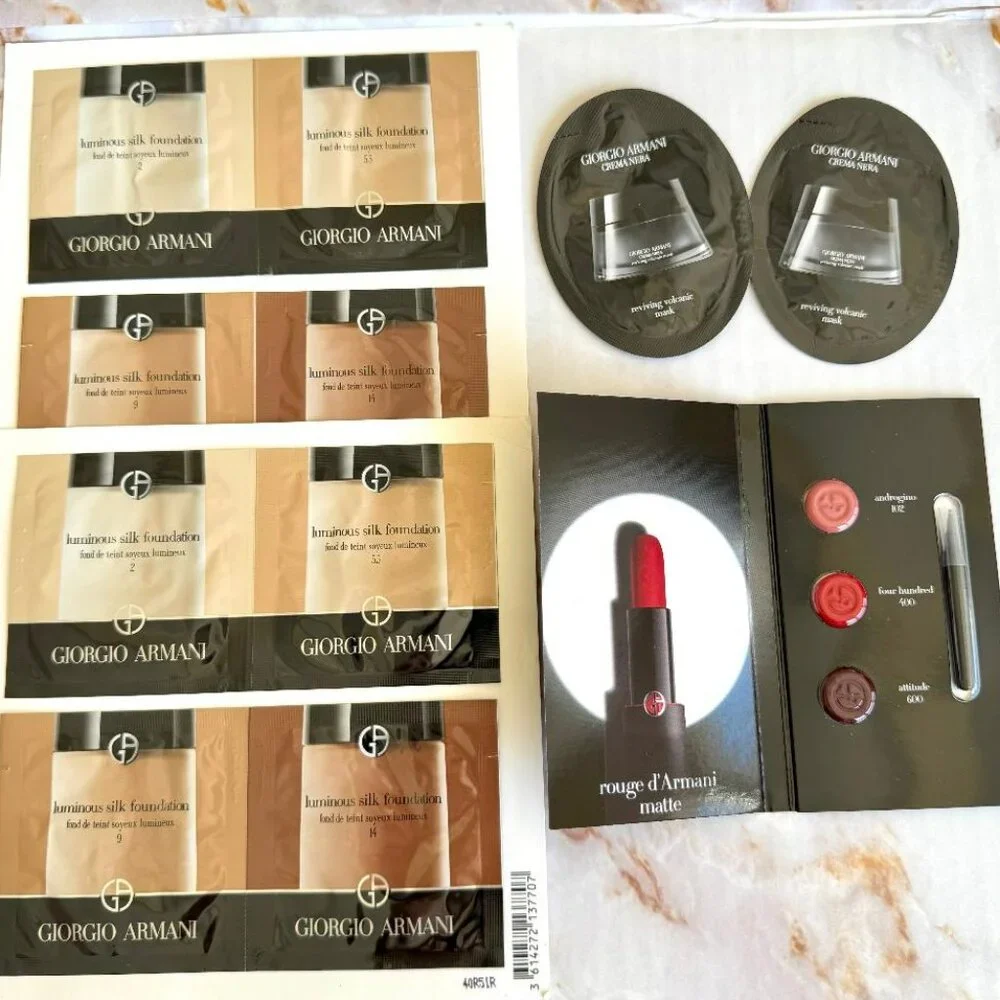 Giorgio Armani Luminous Silk Foundation 2, 5.5,9,14 Rouge Matte Lipstick 102 400